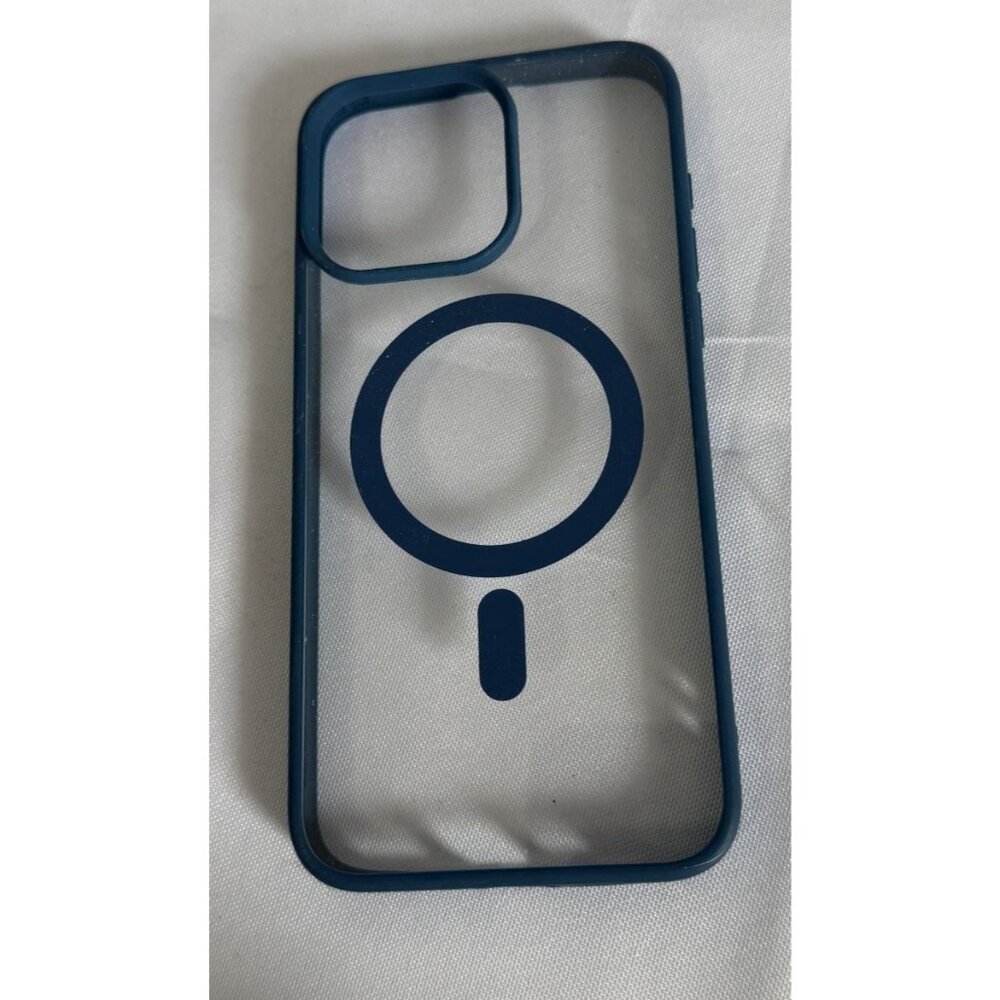 iPhone 14 Pro Max+/iphone15 Pro Max Case MagSafe Ring Navy Blue